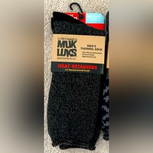 Men's MUK LUKS Heat Retainers Solid Thermal Socks